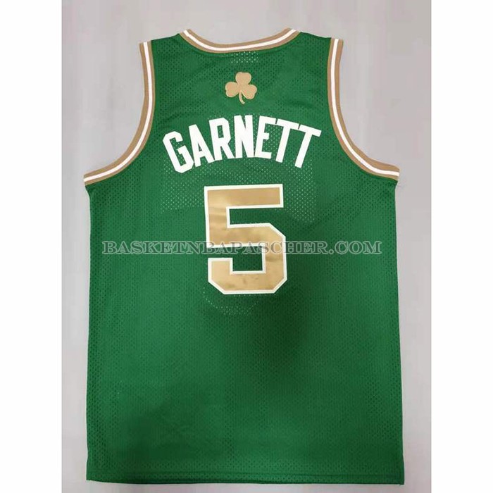 Maillot Boston Celtics Kevin Garnett NO 5 Mitchell & Ness 2007-08 Vert